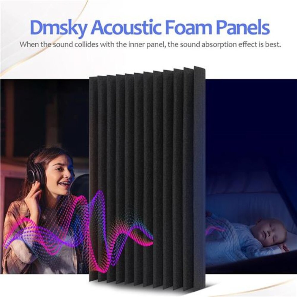 New 80 Pack Acoustic Foam Panels,1"X 12" X 12"Sound Proof Foam Panels,High Densi - Picture 4 of 7